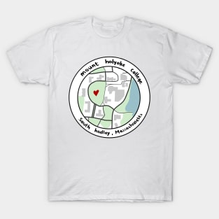 Copy of Mount Holyoke Map T-Shirt